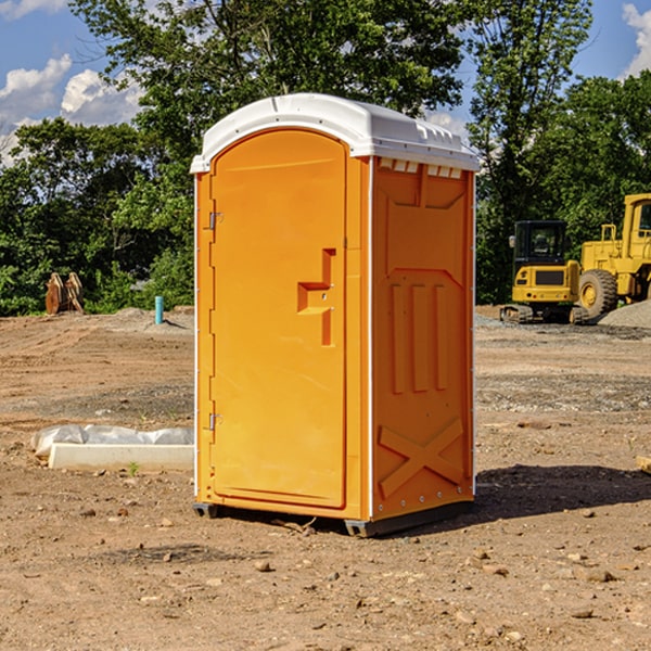 how often are the porta potties cleaned and serviced during a rental period in Locust Hill